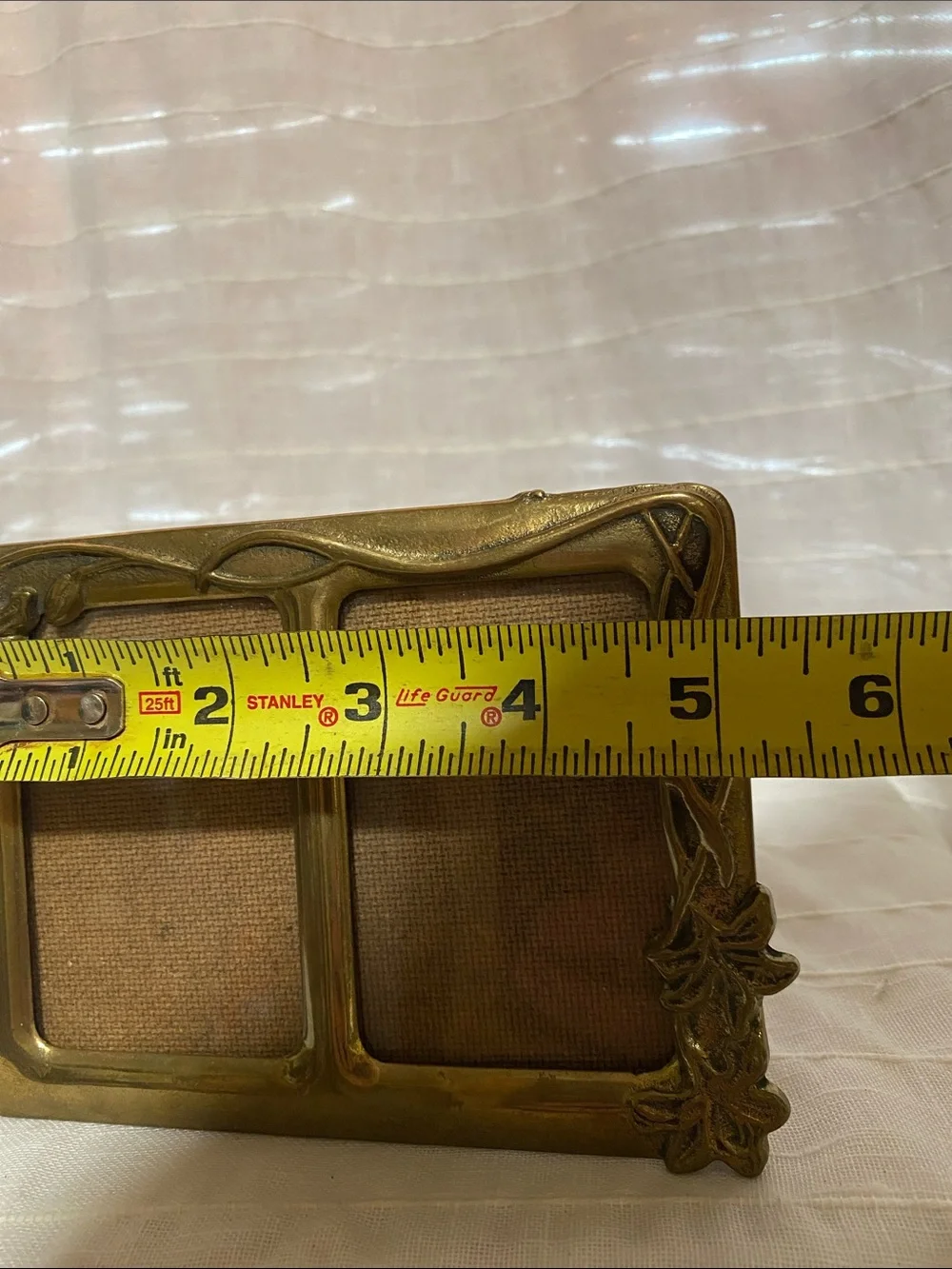Brass Double Photo Frame - brass made in Italy.